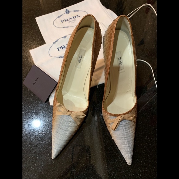 Prada Shoes - Stunning Prada Snakeskin Ombré Heels